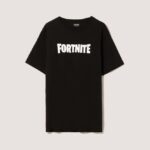 odzież Alcott koszulka z Fortnite'a czarny mężczyźni 2TXFF6793