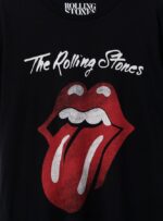 odzież Alcott koszulka z motywem Rolling Stones bk1 czarny mężczyźni 2TXFF6790 - Image 8