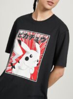 odzież Alcott koszulka z pokemonami bk1 czarny mężczyźni 2TXFF638 - Image 9