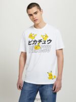 odzież Alcott koszulka z pokemonami w3 biały mężczyźni 2TXFF6643 - Image 2