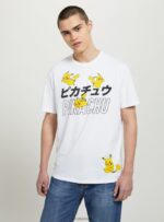odzież Alcott koszulka z pokemonami w3 biały mężczyźni 2TXFF6643