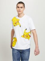 odzież Alcott koszulka z pokemonami wh1 ecru mężczyźni 2TXFF6642 - Image 4