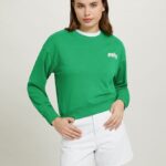 odzież Alcott krótka bluza z nadrukiem napisów bk1 czarny kobiety 2TXFF6511