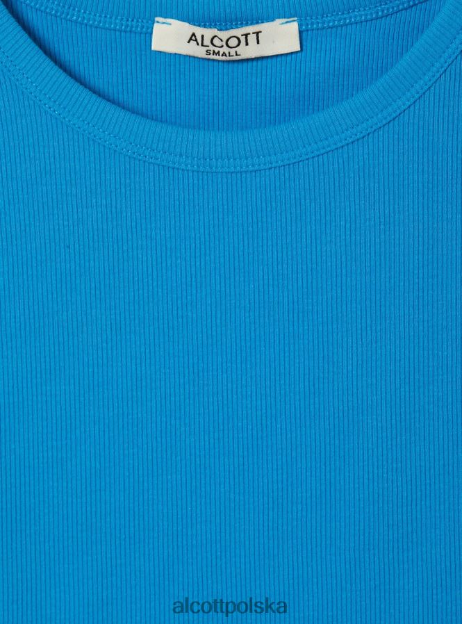 odzież Alcott krótki, bawełniany top bez rękawów bk1 czarny kobiety 2TXFF6406 - Image 7