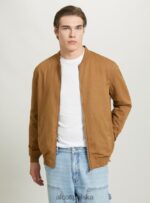 odzież Alcott lniana kurtka bomber niebieski mężczyźni 2TXFF6741 - Image 2