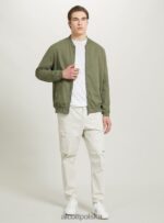odzież Alcott lniana kurtka bomber niebieski mężczyźni 2TXFF6869 - Image 3