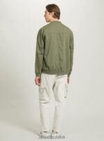odzież Alcott lniana kurtka bomber niebieski mężczyźni 2TXFF6869 - Image 5