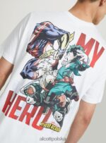 odzież Alcott moja koszulka Hero Academia w3 biały mężczyźni 2TXFF6656 - Image 2