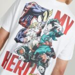 odzież Alcott moja koszulka Hero Academia w3 biały mężczyźni 2TXFF6656