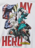 odzież Alcott moja koszulka Hero Academia w3 biały mężczyźni 2TXFF6656 - Image 8
