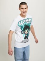 odzież Alcott moja koszulka Hero Academia w3 biały mężczyźni 2TXFF6659 - Image 2