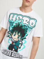 odzież Alcott moja koszulka Hero Academia w3 biały mężczyźni 2TXFF6659 - Image 3