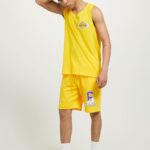 odzież Alcott NBA Bermudy tak, żółty średni mężczyźni 2TXFF61022