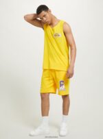 odzież Alcott NBA Bermudy tak, żółty średni mężczyźni 2TXFF61022