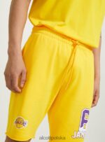 odzież Alcott NBA Bermudy tak, żółty średni mężczyźni 2TXFF61022 - Image 5