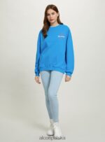 odzież Alcott oversize'owa bluza z nadrukiem średni fuxia fx2 kobiety 2TXFF6379 - Image 3