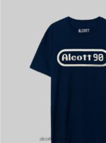 odzież Alcott oversize’owa koszulka z bawełnianym nadrukiem niebieska marynarka wojenna mężczyźni 2TXFF6738 - Image 3
