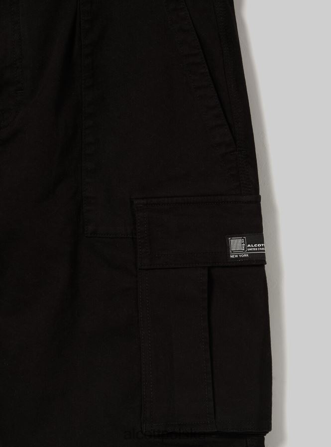 odzież Alcott pantaloni cargo ze stretchu diagonalnego gy2 szary średni mężczyźni 2TXFF61099 - Image 8