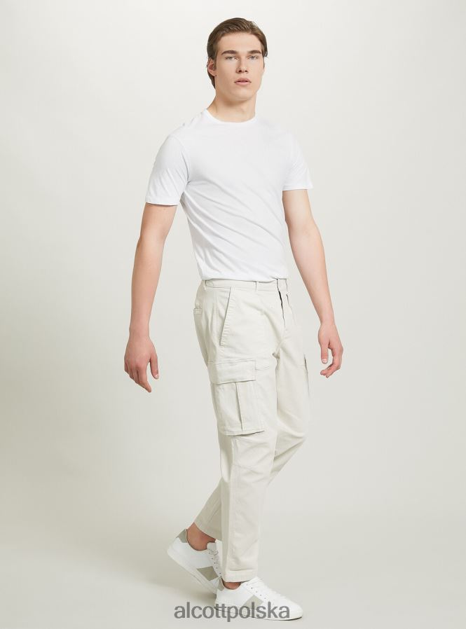 odzież Alcott pantaloni cargo ze stretchu diagonalnego gy2 szary średni mężczyźni 2TXFF6651 - Image 2