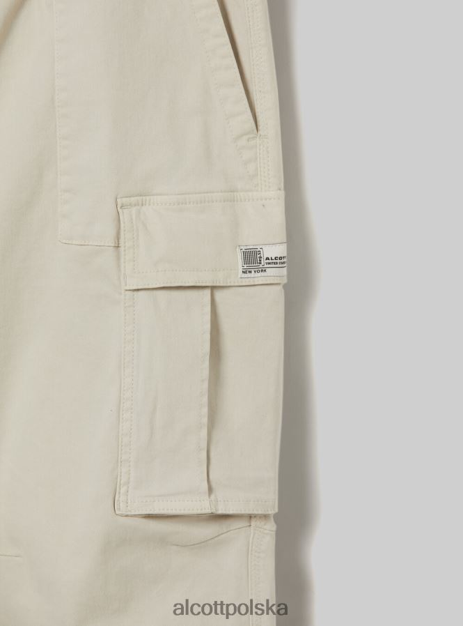 odzież Alcott pantaloni cargo ze stretchu diagonalnego gy2 szary średni mężczyźni 2TXFF6651 - Image 7