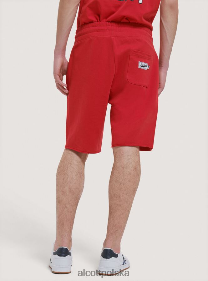 odzież Alcott Pluszowe bermudy jogger z naszywką c0020 złamana biel mężczyźni 2TXFF61139 - Image 6