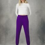 odzież Alcott pluszowe spodnie typu jogger bk1 czarny kobiety 2TXFF6216