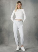 odzież Alcott pluszowe spodnie typu jogger bk1 czarny kobiety 2TXFF6235