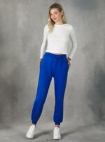 odzież Alcott pluszowe spodnie typu jogger bk1 czarny kobiety 2TXFF6416