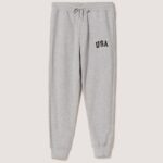 odzież Alcott pluszowe spodnie typu jogger jasnoszary melanż mężczyźni 2TXFF6871