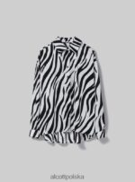 odzież Alcott Satynowa koszula ze zwierzęcym nadrukiem zebra kobiety 2TXFF665 - Image 6