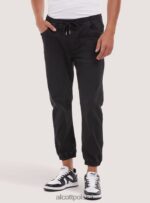 odzież Alcott Spodnie do joggingu z elastycznego denimu d000 czarny mężczyźni 2TXFF61096 - Image 2