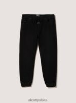 odzież Alcott Spodnie do joggingu z elastycznego denimu d000 czarny mężczyźni 2TXFF61096 - Image 5