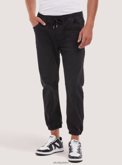 odzież Alcott Spodnie do joggingu z elastycznego denimu d000 czarny mężczyźni 2TXFF61096