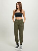 odzież Alcott spodnie typu jogger z łańcuszkiem bk1 czarny kobiety 2TXFF6298