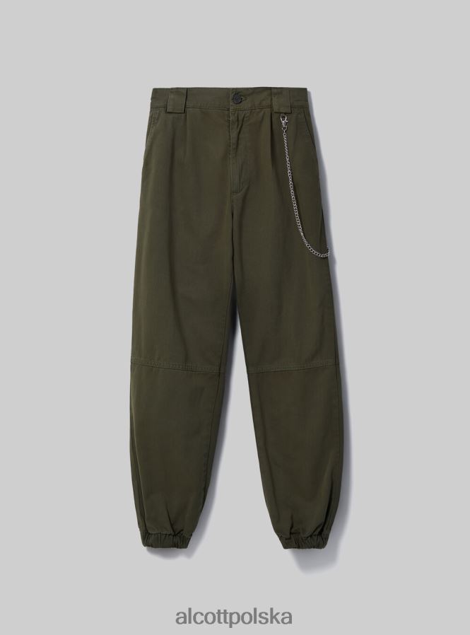 odzież Alcott spodnie typu jogger z łańcuszkiem bk1 czarny kobiety 2TXFF6298 - Image 6