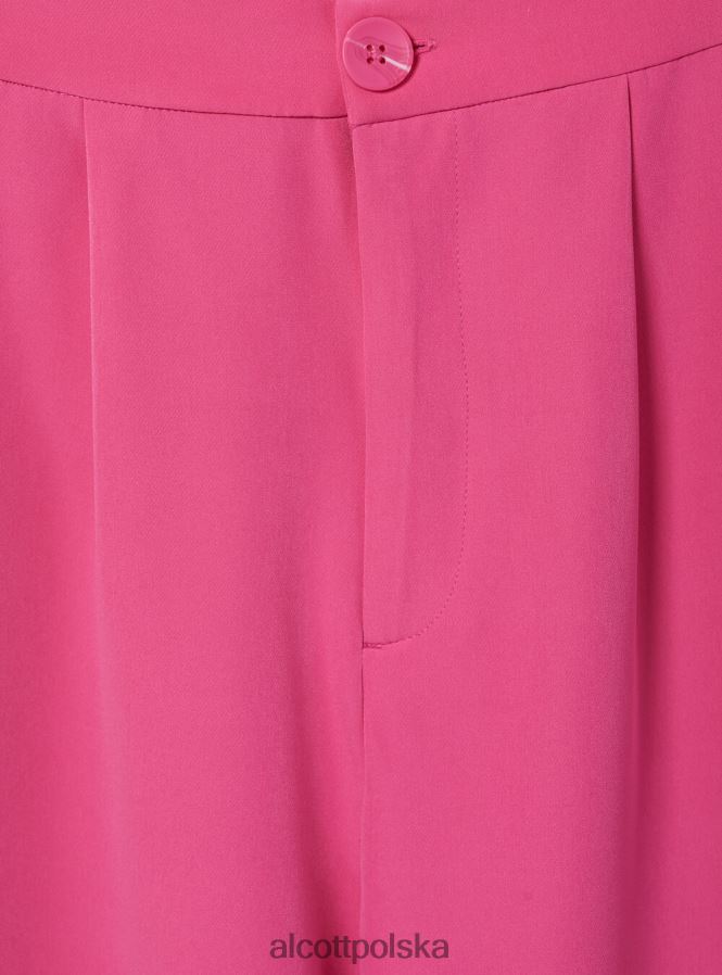 odzież Alcott spodnie z szerokimi nogawkami i zakładkami bk1 czarny kobiety 2TXFF684 - Image 7