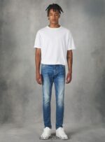 odzież Alcott super obcisłe dżinsy z elastycznego denimu d003 średni niebieski mężczyźni 2TXFF6756 - Image 2