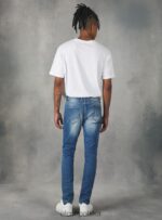 odzież Alcott super obcisłe dżinsy z elastycznego denimu d003 średni niebieski mężczyźni 2TXFF6756 - Image 5