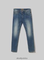 odzież Alcott super obcisłe dżinsy z elastycznego denimu d003 średni niebieski mężczyźni 2TXFF6756 - Image 6