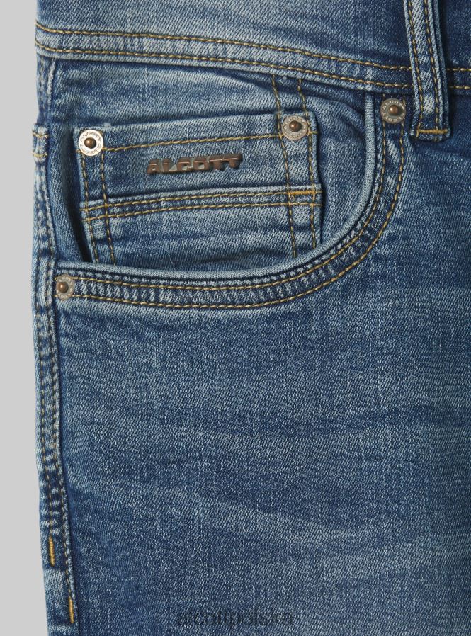 odzież Alcott super obcisłe dżinsy z elastycznego denimu d003 średni niebieski mężczyźni 2TXFF6756 - Image 7