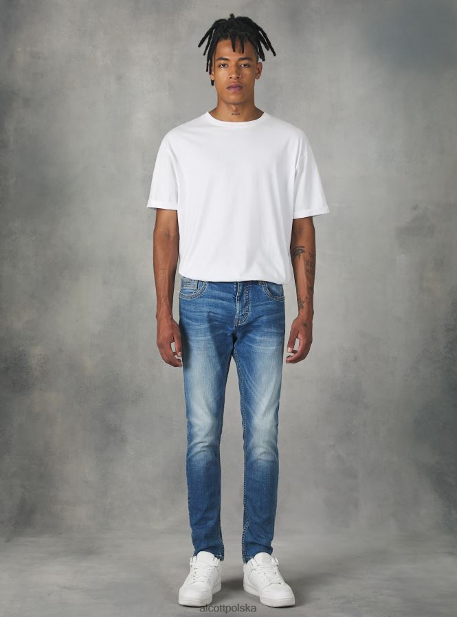 odzież Alcott super obcisłe dżinsy z elastycznego denimu d003 średni niebieski mężczyźni 2TXFF6756 - Image 1