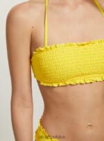 odzież Alcott teksturowana góra od bikini typu bandeau bk1 czarny kobiety 2TXFF6264 - Image 4