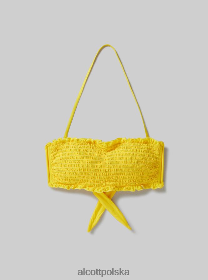 odzież Alcott teksturowana góra od bikini typu bandeau bk1 czarny kobiety 2TXFF6264 - Image 6