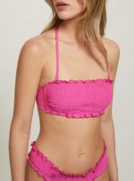 odzież Alcott teksturowana góra od bikini typu bandeau bk1 czarny kobiety 2TXFF6389 - Image 4