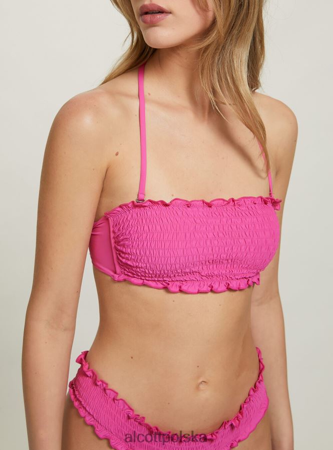 odzież Alcott teksturowana góra od bikini typu bandeau bk1 czarny kobiety 2TXFF6389 - Image 4