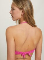 odzież Alcott teksturowana góra od bikini typu bandeau bk1 czarny kobiety 2TXFF6389 - Image 5