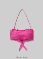 odzież Alcott teksturowana góra od bikini typu bandeau bk1 czarny kobiety 2TXFF6389 - Image 6