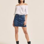 odzież Alcott zamierzam mini denim stretch lazur kobiety 2TXFF6180