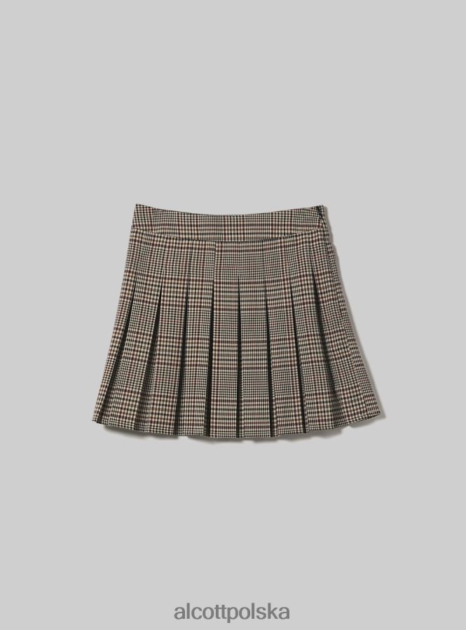 odzież Alcott Zrobię mini quadri con pieghe br2 brązowy średni kobiety 2TXFF6152 - Image 6
