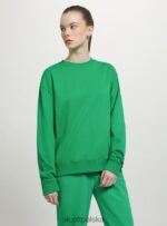 odzież Alcott zwykła bawełniana bluza z okrągłym dekoltem wh2 biały kobiety 2TXFF673 - Image 3